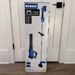 Kobalt 24-volt Cordless Battery String Trimmer + Leaf Blower + 4 Ah Battery & Charger