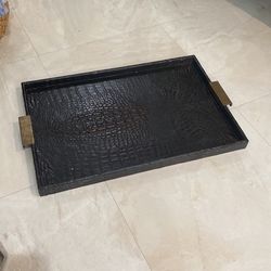 Croc Leather Tray 28-28-2 