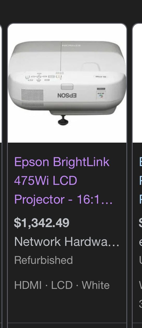 Epson Progector W/ Mount