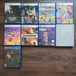 PS5 & PS4 Game Lot - 9 Items - Resident Evil Village, Overcooked, DMC5 & More