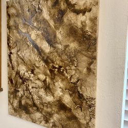 Original Marble Wood Grain Look Painting!