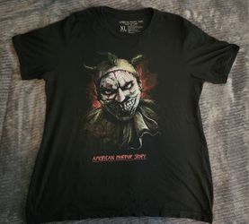 Rare TWISTY THE CLOWN Fright Rags Shirt Mens XL AHS American Horror Story Black