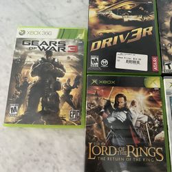 One Xbox360 & 6 Xbox Video Games 