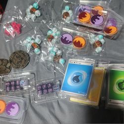 Pokemon TCG Dice, Damage Counter, Status Coin,Etc