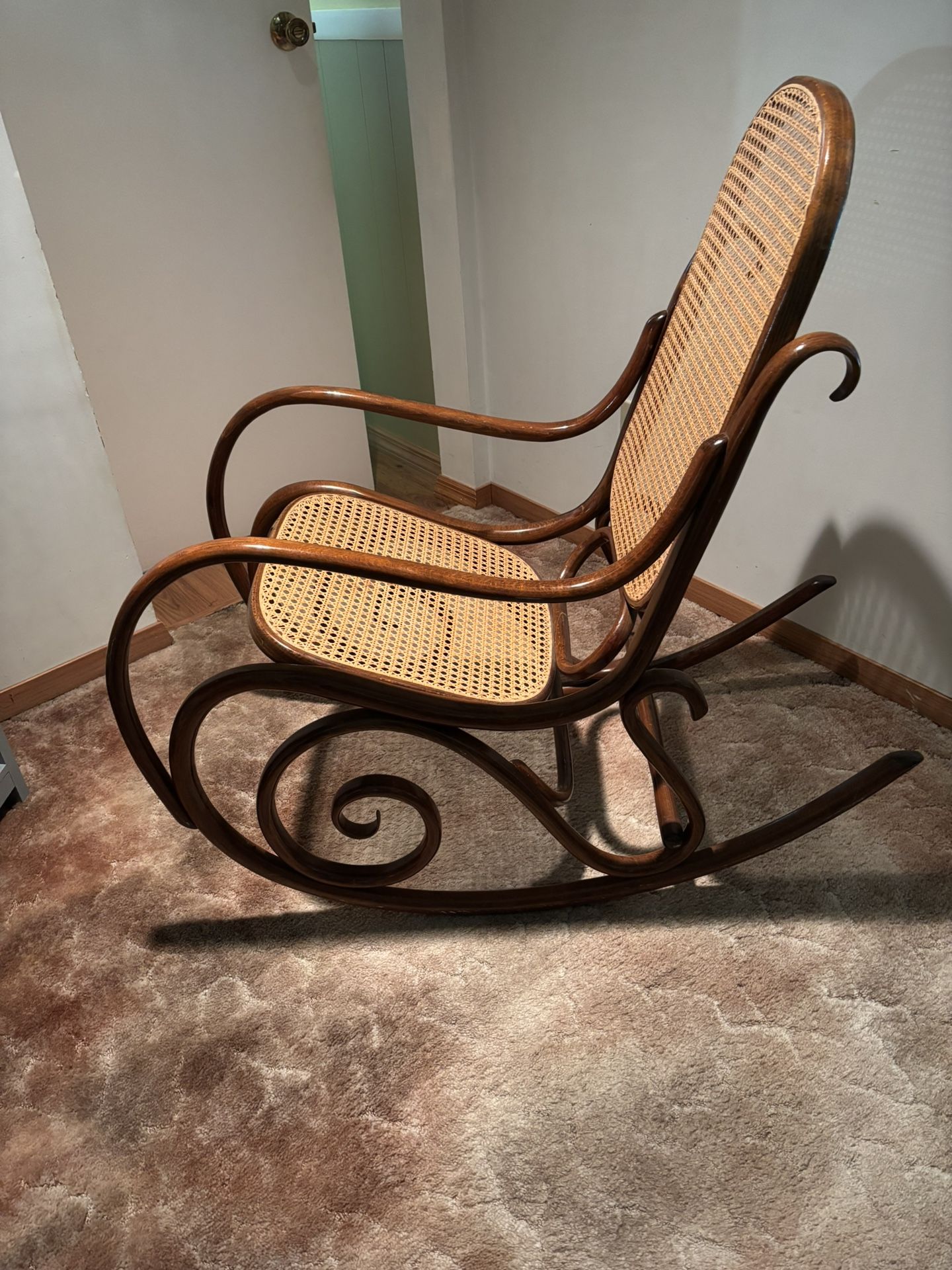 VINTAGE BENTWOOD ROCKER-ROMANIAN THONET STYLE