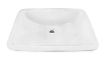 Undermount 20" Rectangular Porcelain Lavatory Sink - White