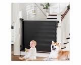 probebi Retractable Baby, Child & Dog Gates for Stairs, Extends to 54" Wide 34" Tall