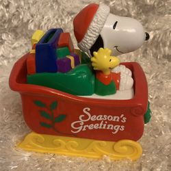 Snoopy And Woodstock Bank - Whitman’s Candies Seasons Greetings Sleigh
