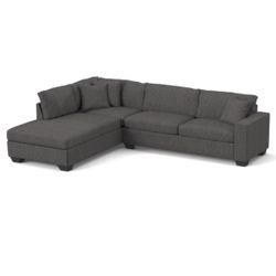 Grey Sectional Couch With ottoman 