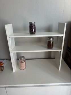 White shelf kitchen books