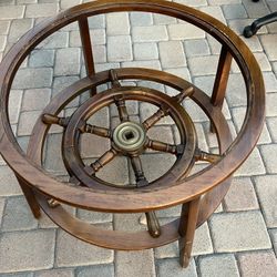 Vintage Ship’s Wheel Table 