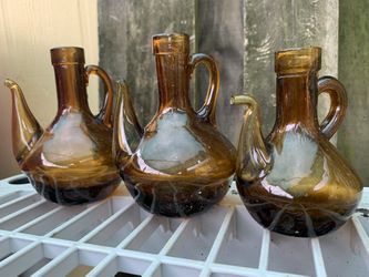 3 Vintage Olive Oil Cruets