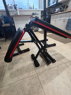 Weight bench and squat stand