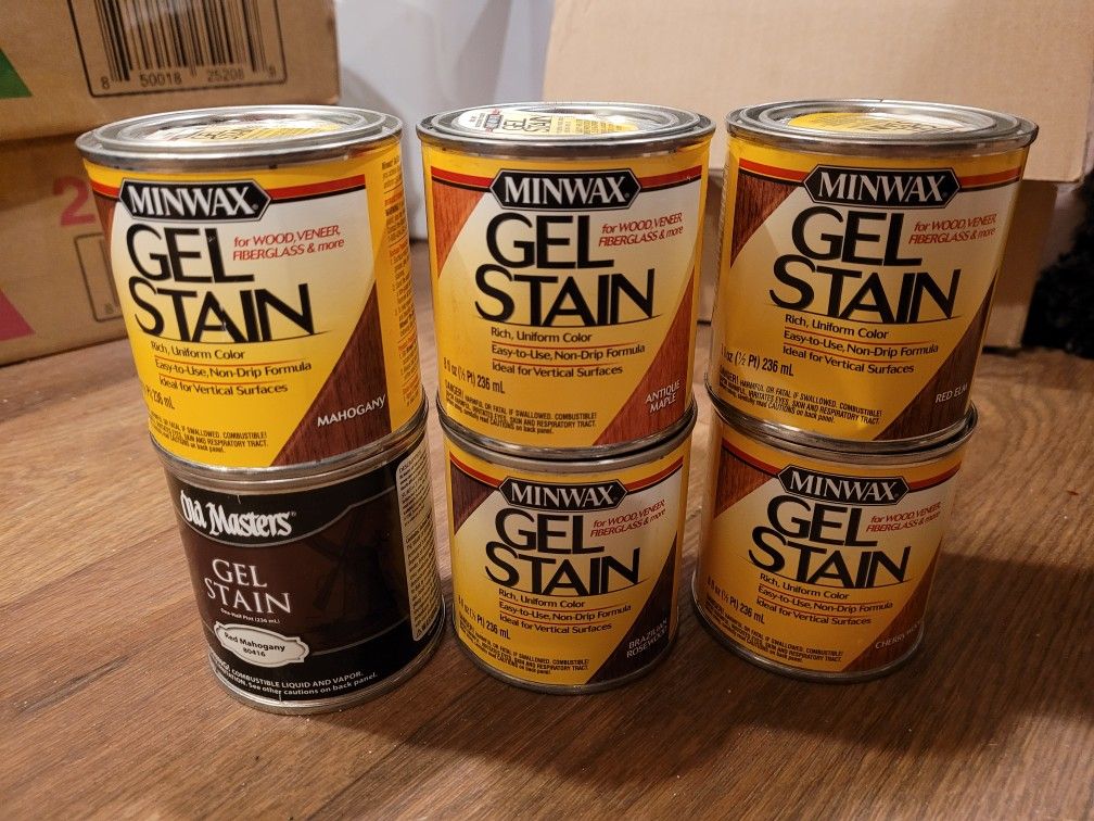 1/2 Pint Minwax Gel, Verathane, & Behr Gel Stain - Multiple Colors