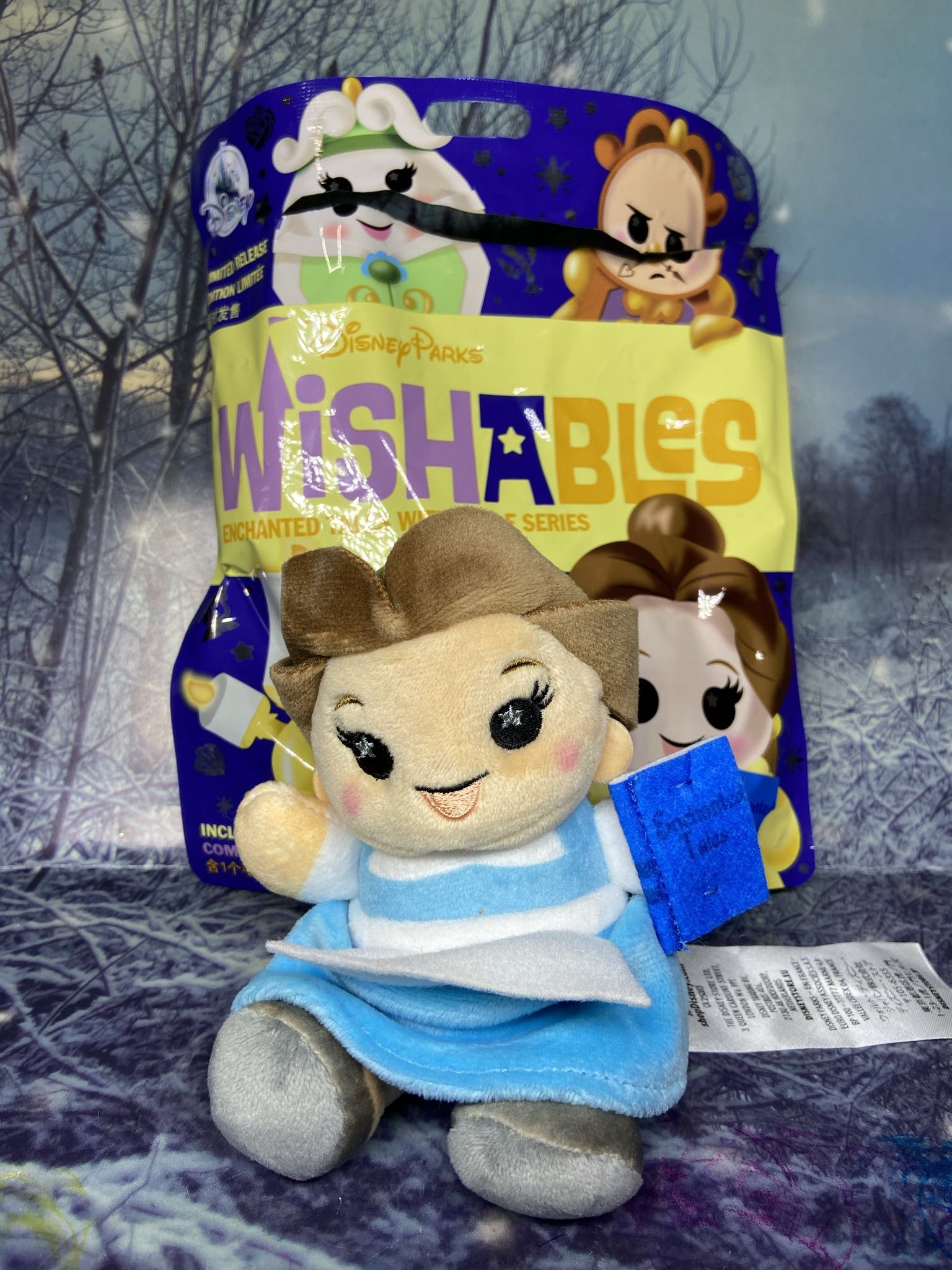 New Disney parks beauty and the beast Wishables Belle Variant blue provincial pe