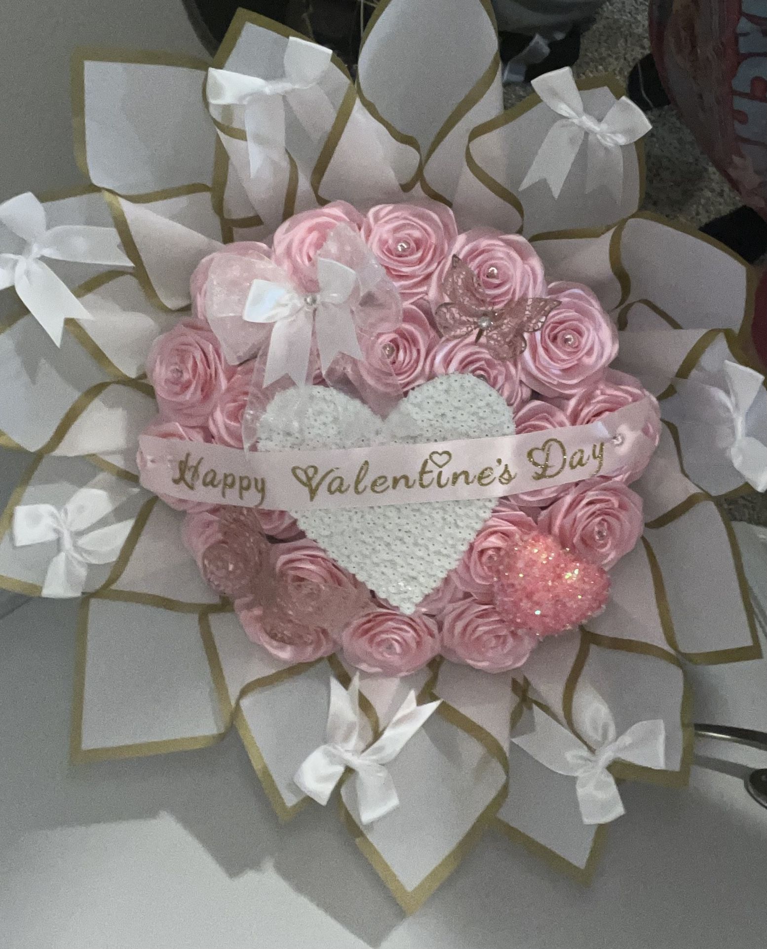 Valentines Coquette heart Bouquet