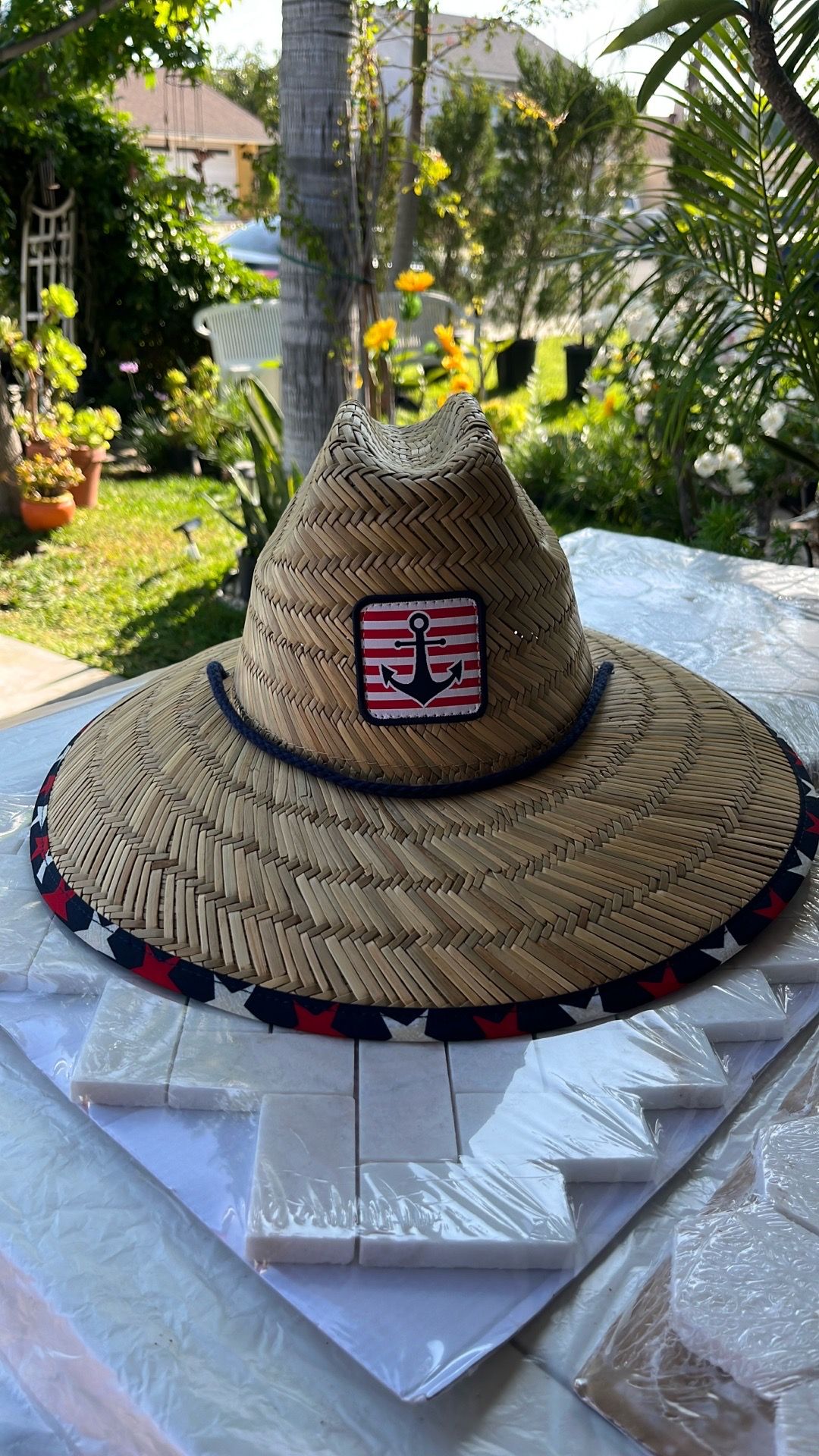 West Marine beachside collection straw hat