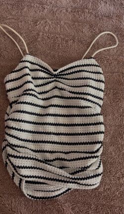 Black and white cami tank