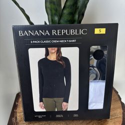 Banana Republic 2ck Classic Crew-Neck T Shirt Size S 4-6