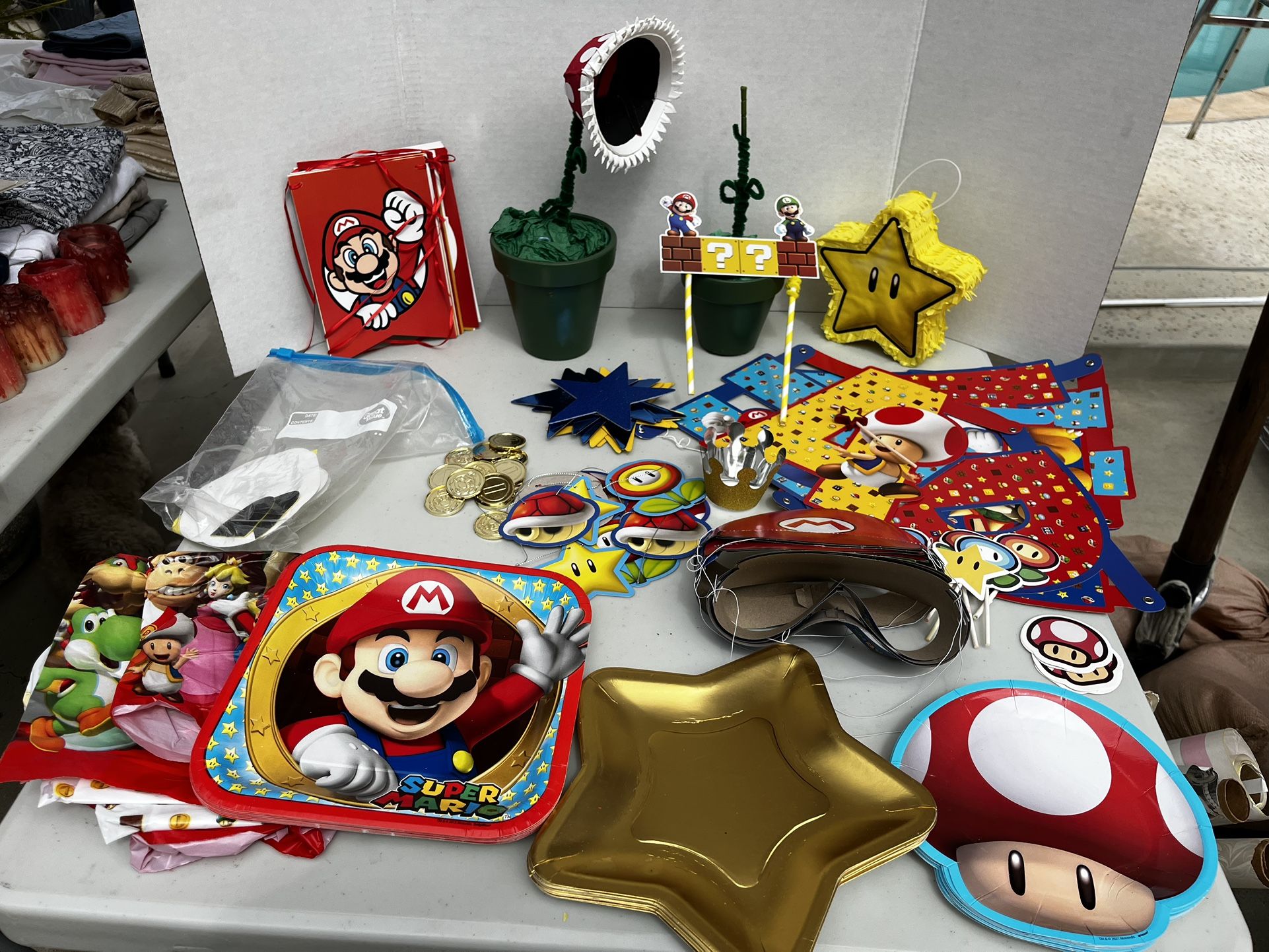 Mario Birthday Party, Decorations