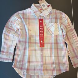 Levi's Childrens Flannel Long Sleeve XS 7/8 Unisex