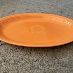 Tangerine Fiesta Large Oval Ceramic Platter