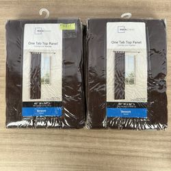 #2819 Set of 2 mainstays one tab top panel 40’W x 84’ L Warm Chocolate