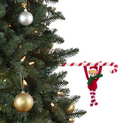 Mr. Christmas Animated Candy Cane Elf Acrobat- Red. Christmas Home Decorations | Tree Ornament 🎅🎄✨️