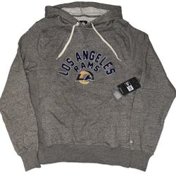 New Era Los Angeles Rams Embroidered Hoodie Sweatshirt Mens Small Gray New