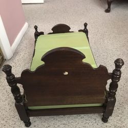 Vintage Wood Doll Bed
