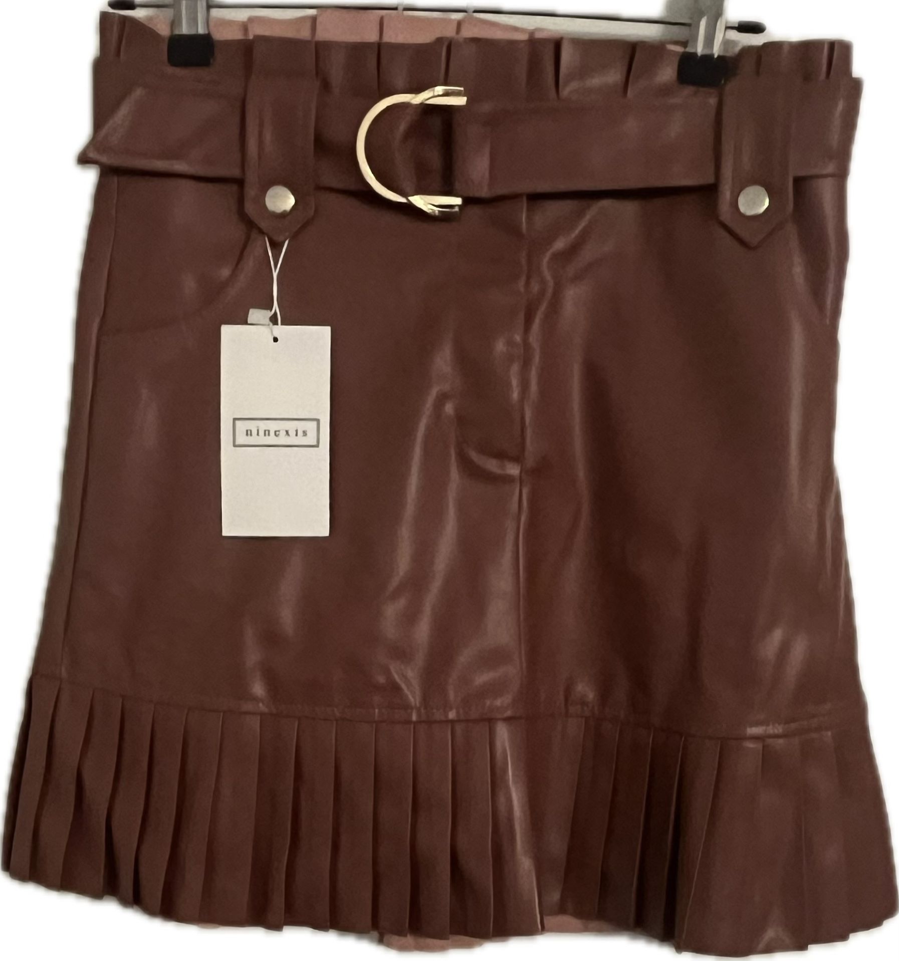 Ninexis Vegan Leather Mini Skirt Medium