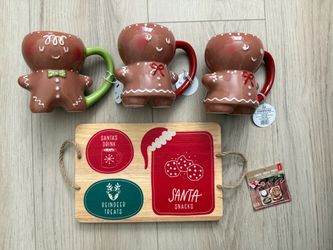 Gingerbread girl and boy mug