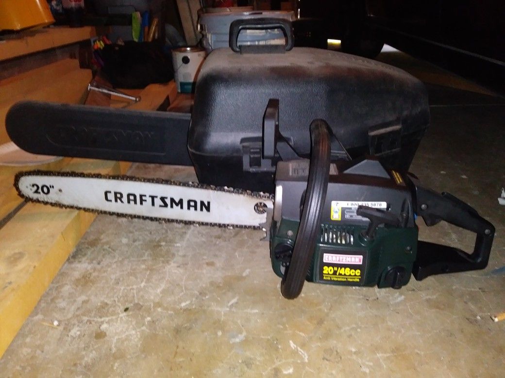 Craftsman 20''/46cc chainsaw.