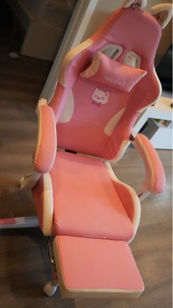 Gamer chair - pink/white