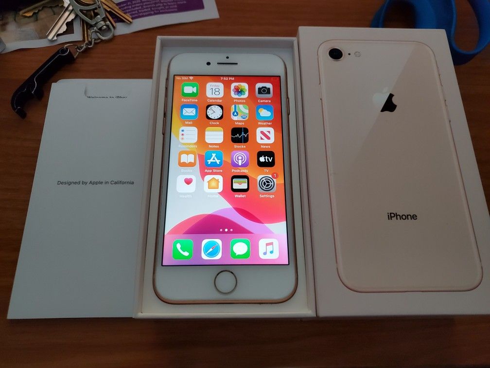Apple iPhone 8 Unlocked ATT Tmobile Metro PCS Cricket H2O AirVoice StraightTalk Go Phone AT&T
