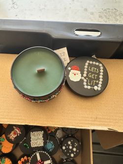 Handmade Holiday Candles/cut Glass Candle Holders