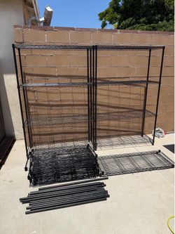8 Metal shelves