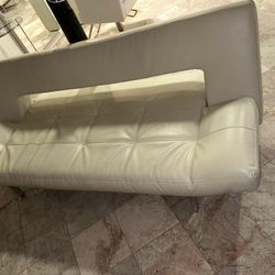 White Leather Futon