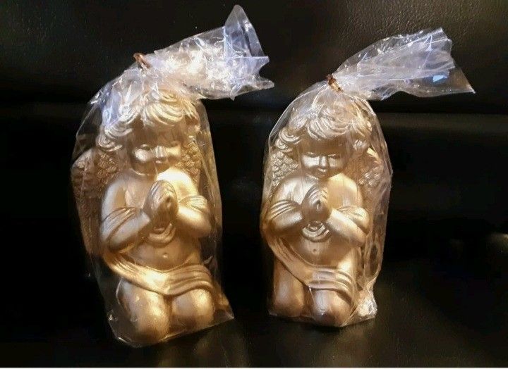 Gold Cherub Candles