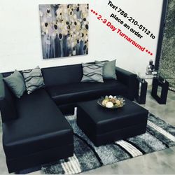 Bonded Leather Sectional Sofa - Muebles Nuevos Modernos 