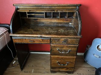 Antique Desk With Chair