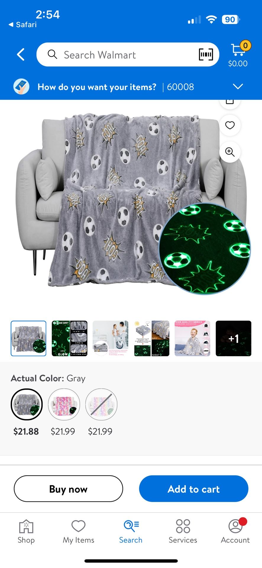 Glow In The Dark Blanket - Soccer