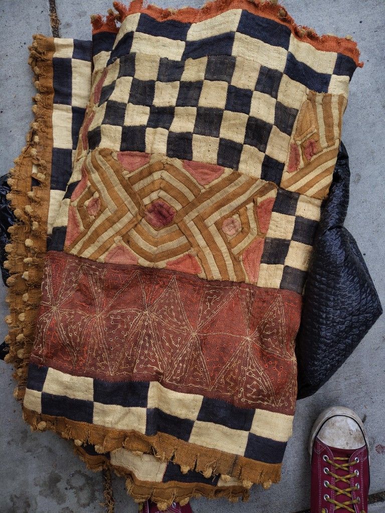 Vintage Hand Woven African Rug Runner 22 Ft