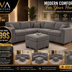 Sectional Sofa With Ottoman 