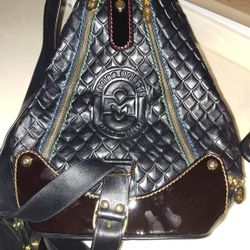 Authentic, Italian Designer, Marino Orlando,  Black, Onyx Quilted Leather, Oversized, Sling, Bucket Purse/ Handbag