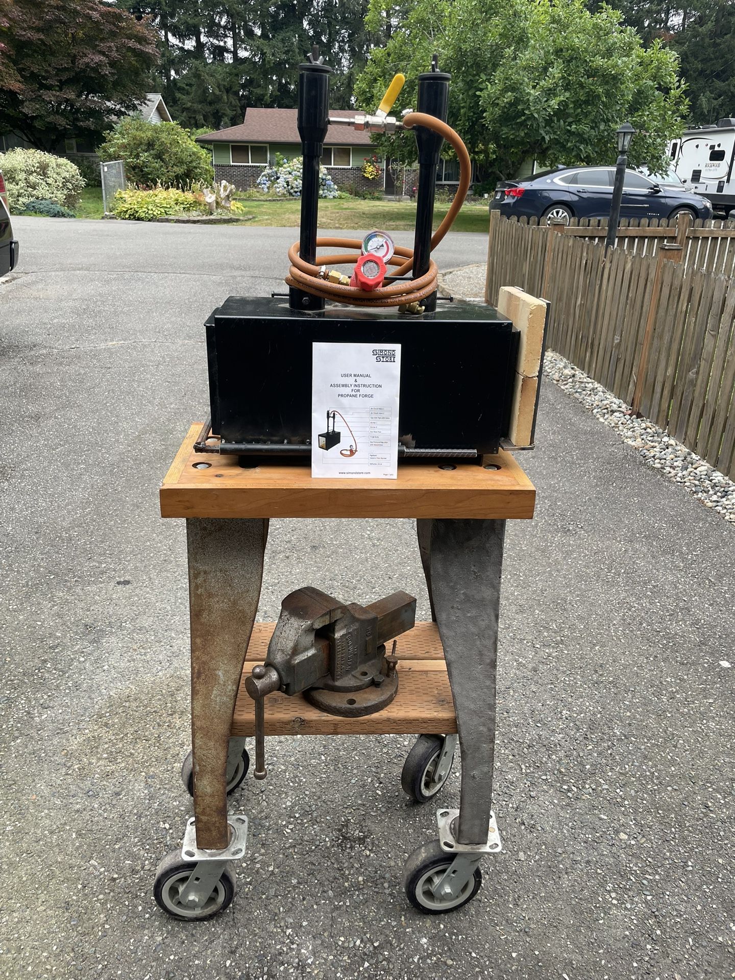 Simond 2 Burner Propane Forge. New $200.