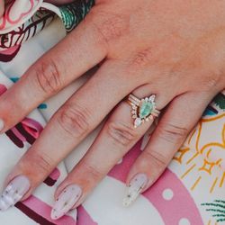 Emerald Wedding Ring 