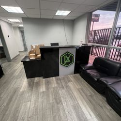 Black Receptionist Desk