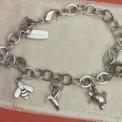 James Avery Charm Bracelet With 5 Charms 