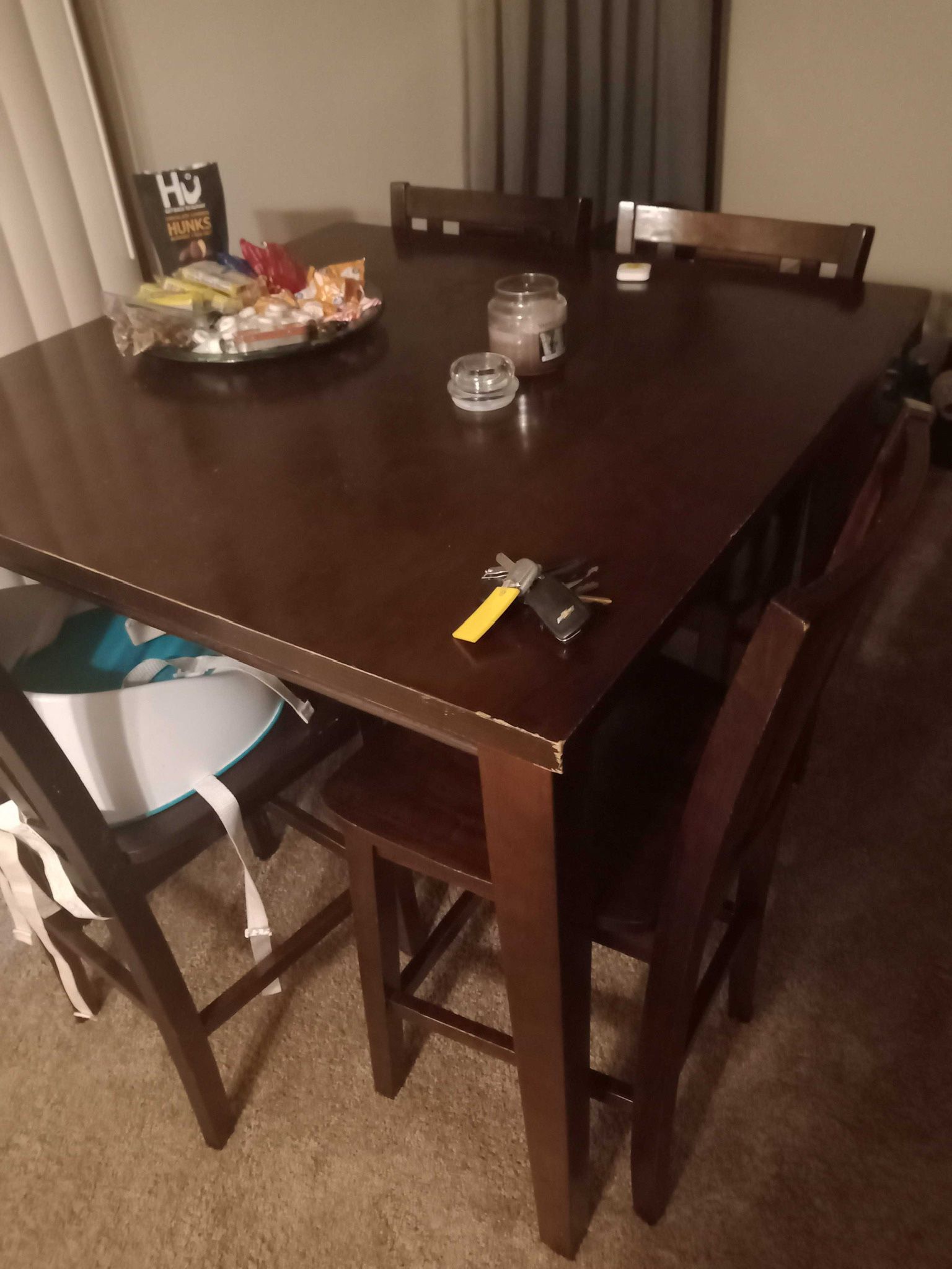 Oak High Dining Table